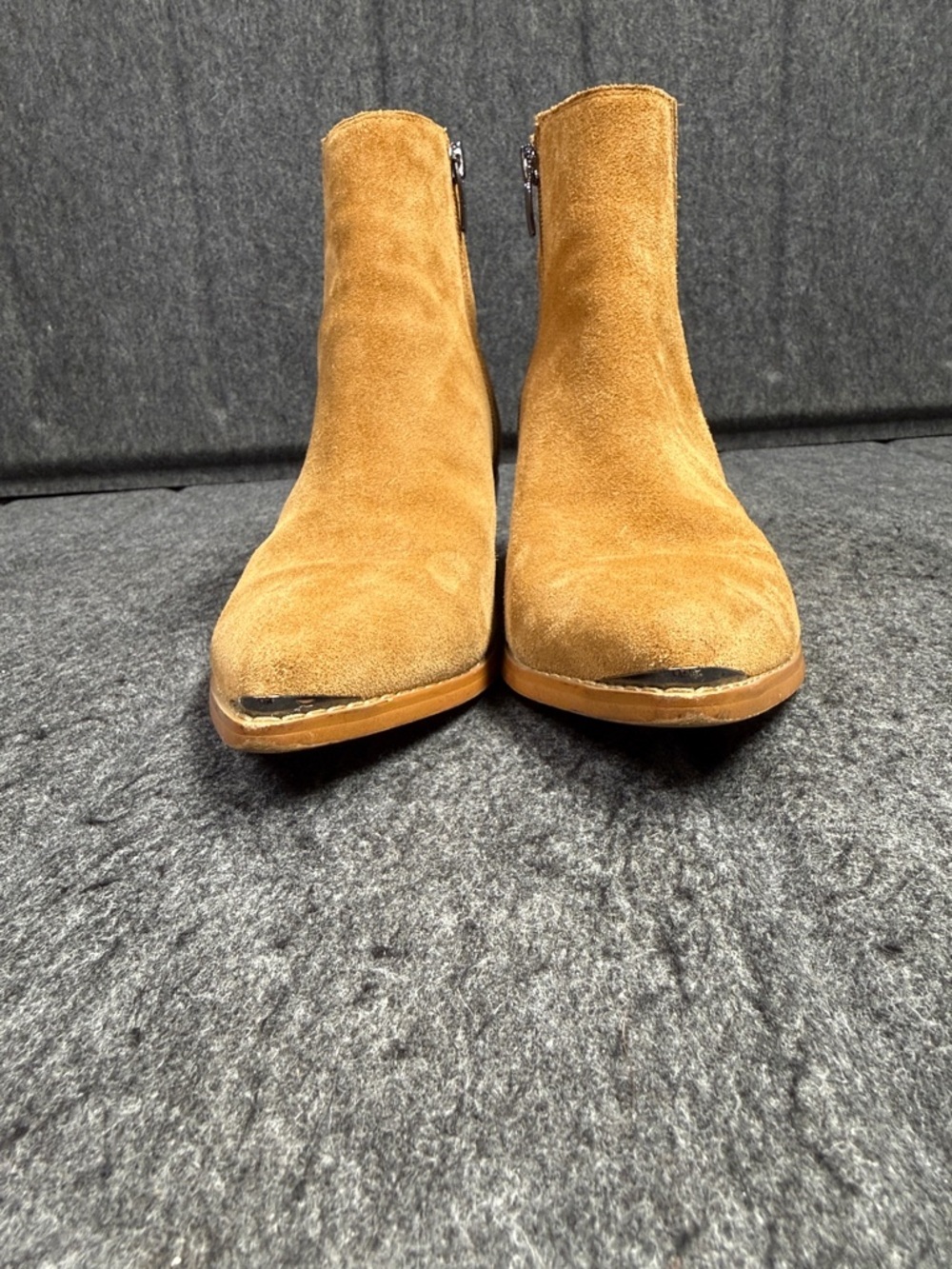 Marc Fisher Tan Suede Pointed Toe Ankle Boots - Picture 10 of 10